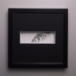 "La marque II", dessin aux crayons de papier sur papier d'art lisse 220g, au format 20x20 cm